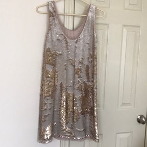 Champagne and Gold sequin dress